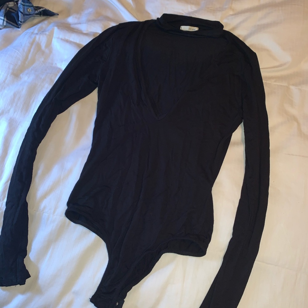 Wet seal black choker bodysuit
